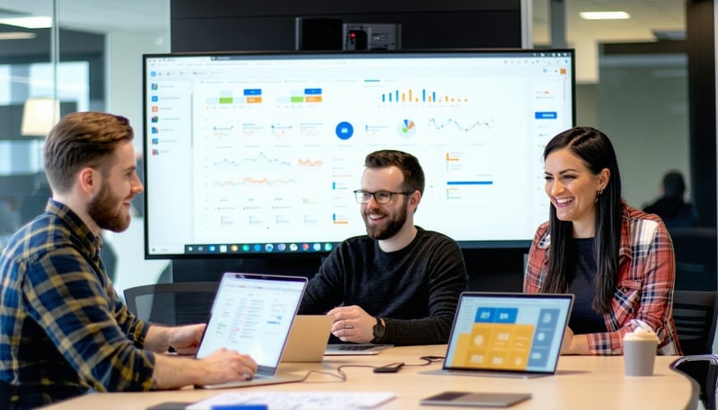 Limestone Digital team collaborating on data solutions